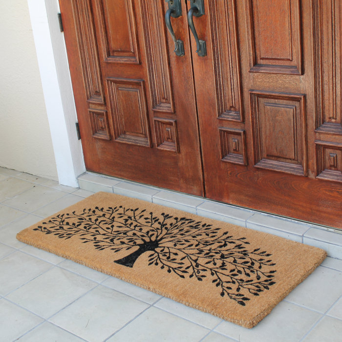 Red Barrel Studio Conradine Hand Crafted Tree of Life Door mat Wayfair